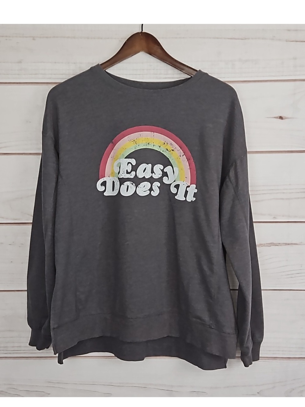 WILDFOX • “Easy Does It” Charcoal Graphic Sweatshirt - 'Easy Does It' - Picture 7 of 10